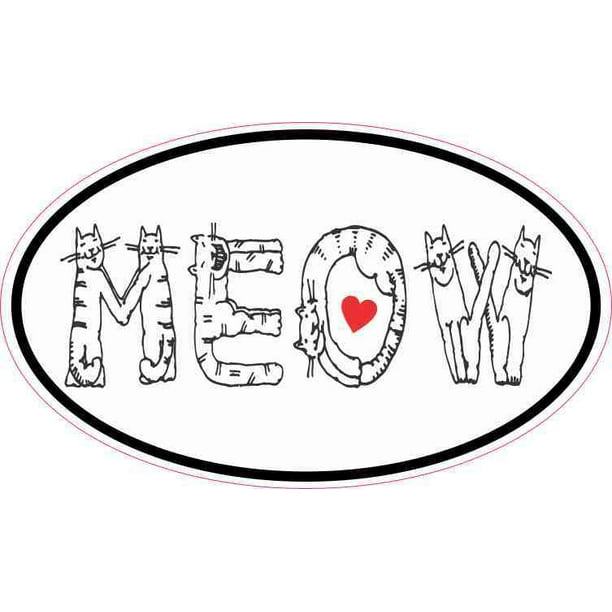 2 MEOW DECAL Cat Kitty Stickers Vinyl Car Truck bumper Laptop Window 2 MEOW DECAL Cat Kitty Stickers Vinyl Car Truck bumper Laptop Window
